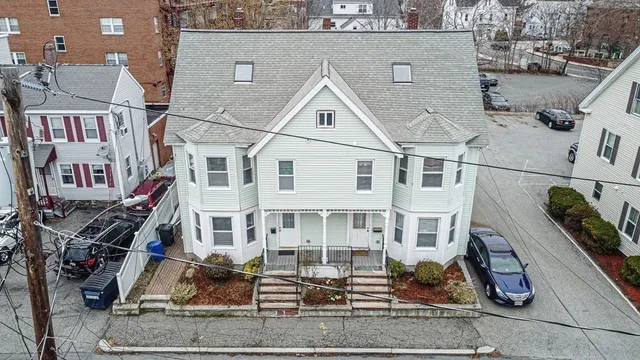 a view of a white building