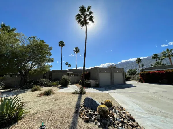 a view of a terrace with a garden