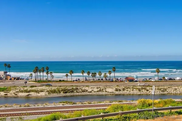 a view of a water and an ocean view
