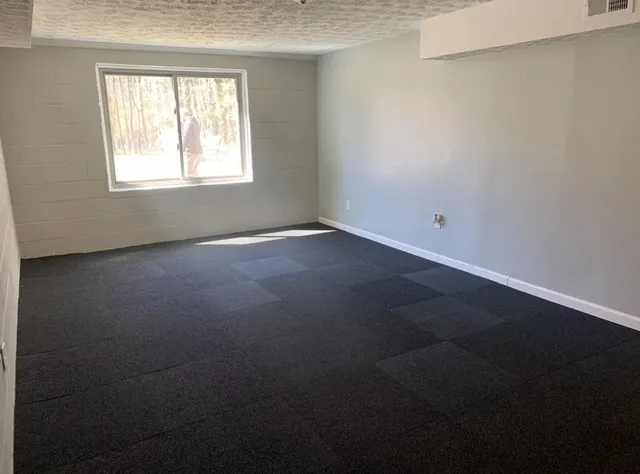 an empty room with a window