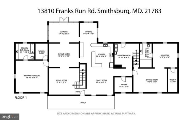 13810 Franks Run Road Smithsburg, MD 21783 - Photo 69 of 72 a picture of a floor plan