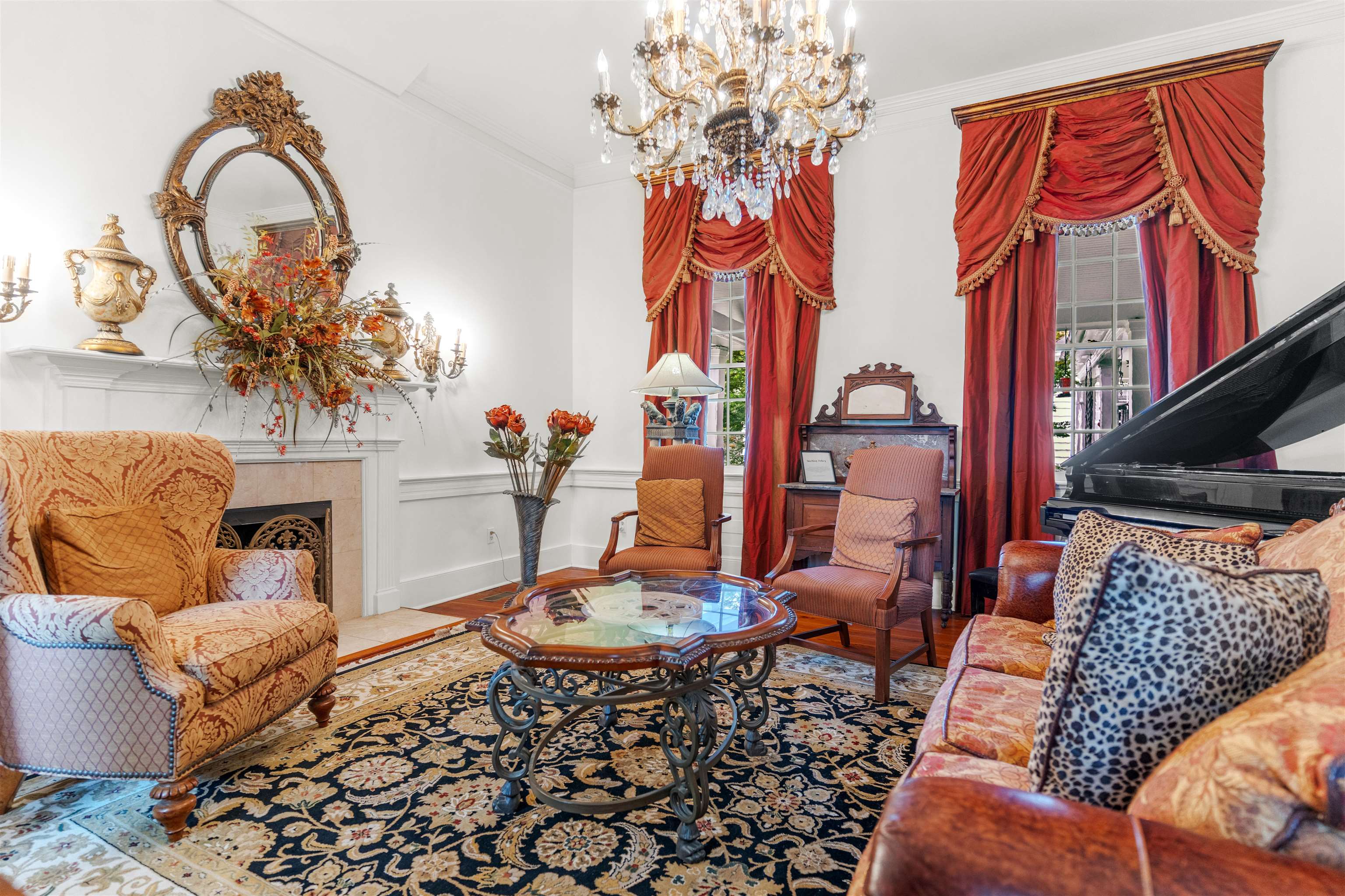 2665 Raleigh Lagrange Drive Piperton, TN 38066 - Photo 5 of 40 a living room with furniture a rug and a chandelier
