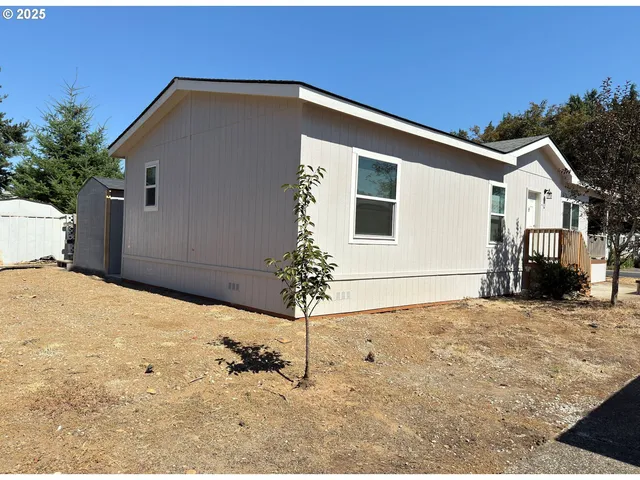a backyard of a house
