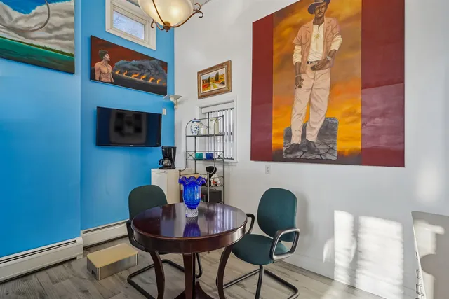 a living room filled with furniture