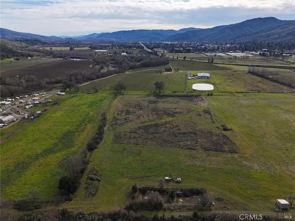 a view of a lake with a mountain in the background