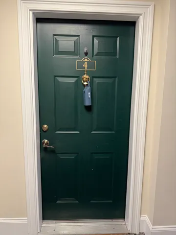 a bathroom with a mirror