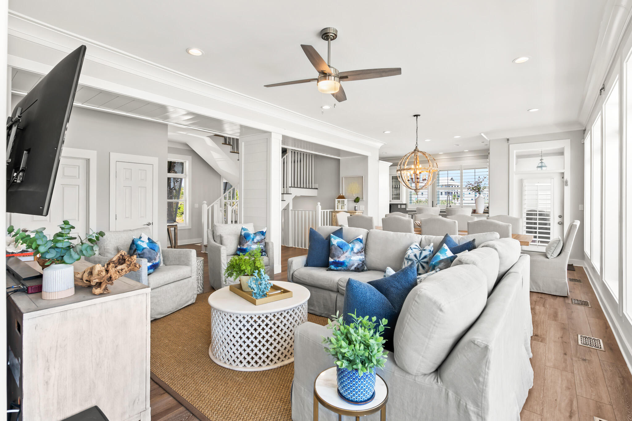 15 Fort Panic Road Santa Rosa Beach, FL 32459 - Photo 37 of 84 a living room with furniture and a large window