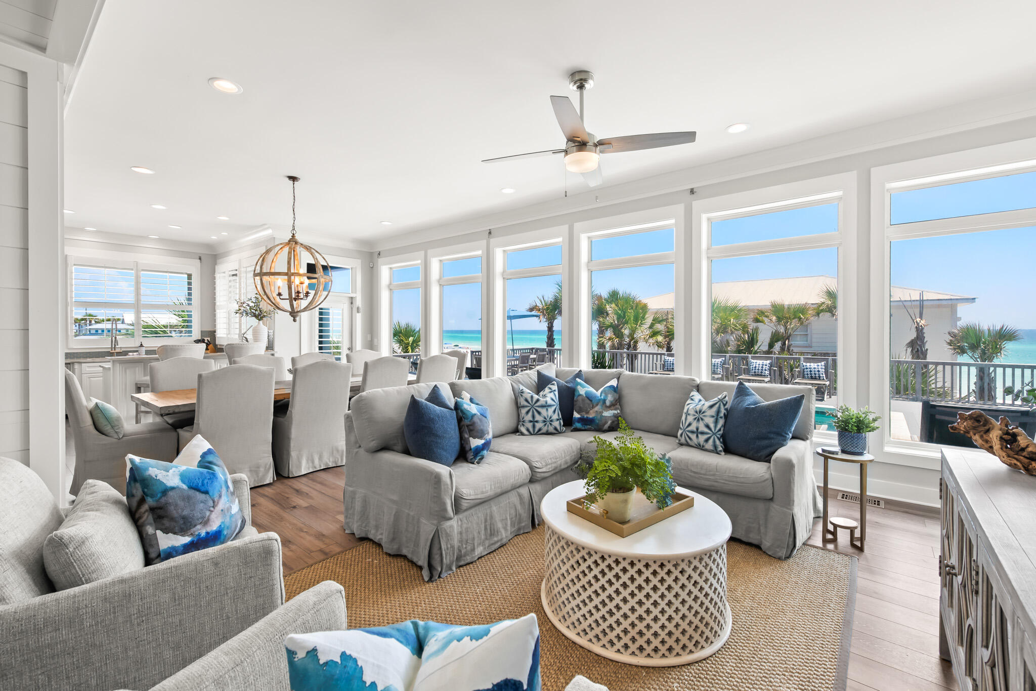 15 Fort Panic Road Santa Rosa Beach, FL 32459 - Photo 53 of 84 a living room with furniture and a large window