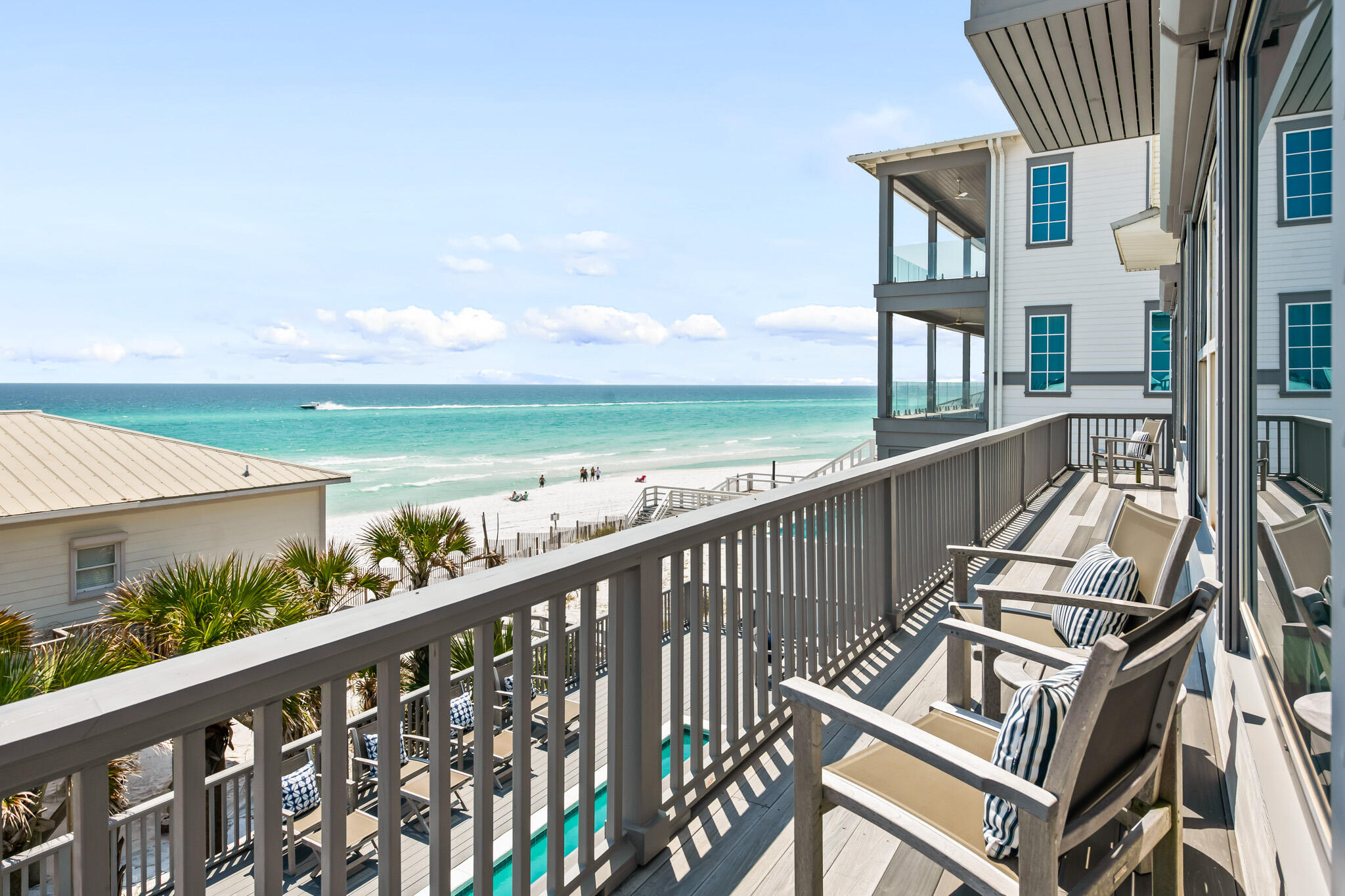 15 Fort Panic Road Santa Rosa Beach, FL 32459 - Photo 62 of 84 a view of a balcony with wooden floor & fence