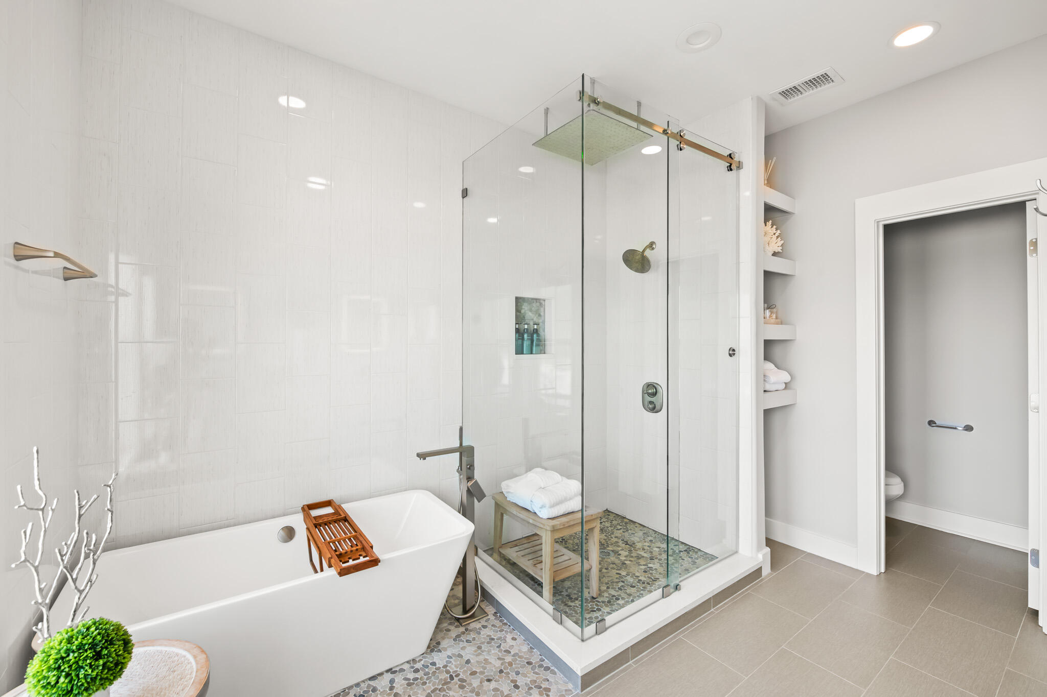 15 Fort Panic Road Santa Rosa Beach, FL 32459 - Photo 67 of 84 a bathroom with a shower and a bath tub