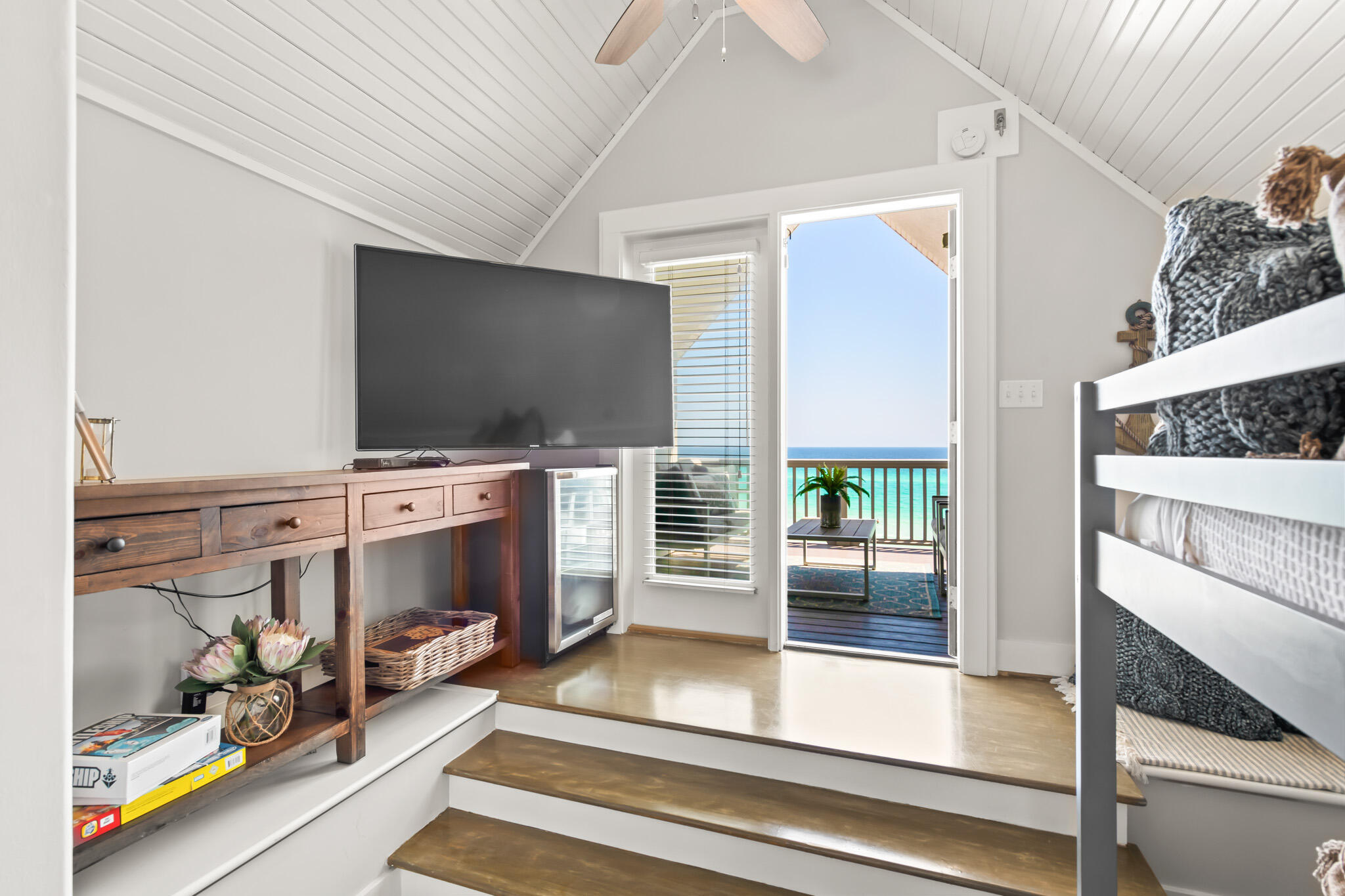 15 Fort Panic Road Santa Rosa Beach, FL 32459 - Photo 78 of 84 a living room with furniture and a flat screen tv