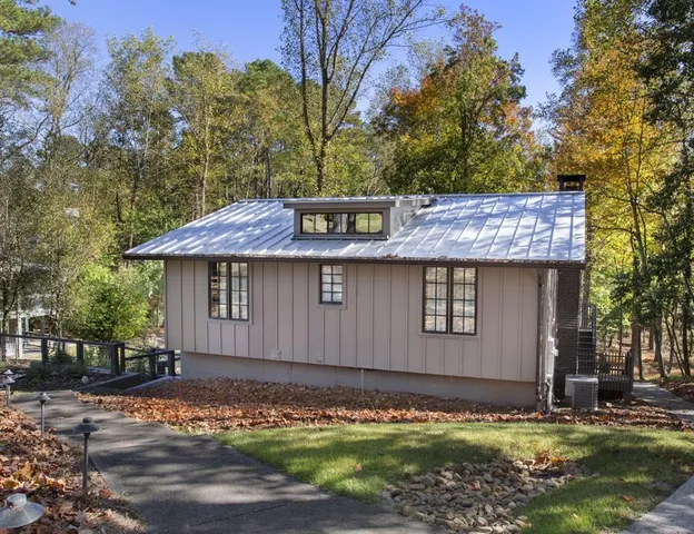 a view of snow on the trees