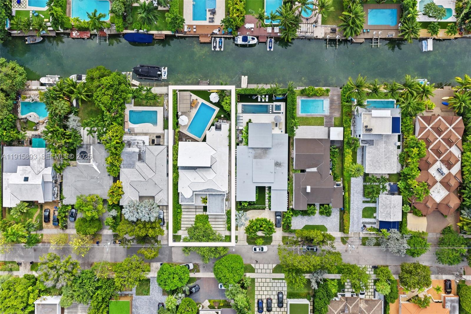 1792 Cleveland Road Miami Beach, FL 33141 - Photo 3 of 39 aerial view of a house with a lake view