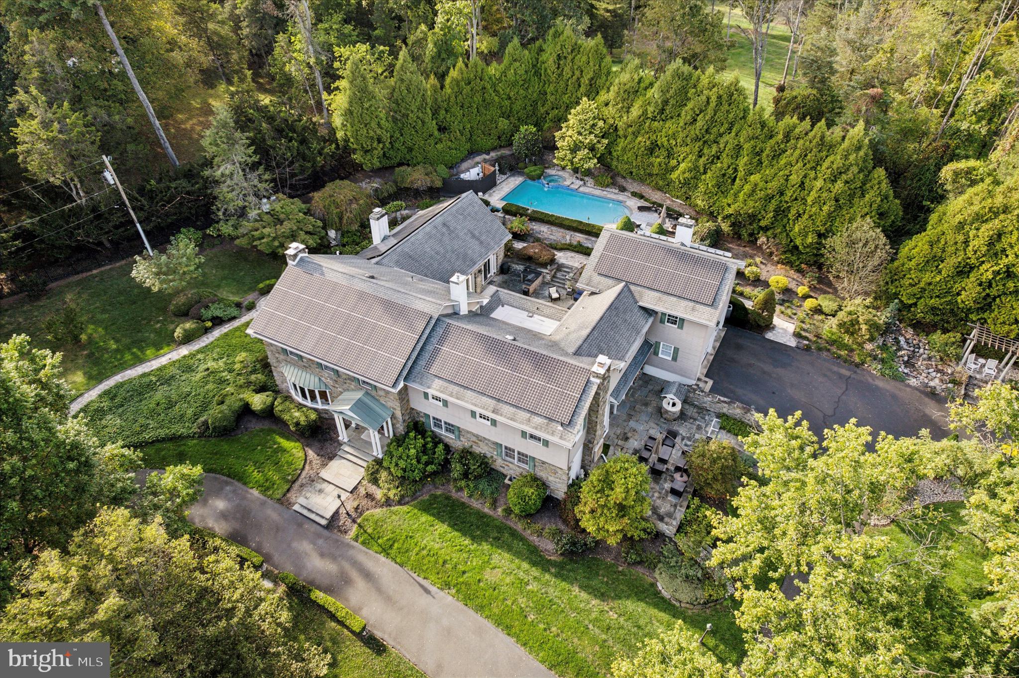 1087 Mt Eyre Road Washington Crossing, PA 18977 - Photo 15 of 77 an aerial view of a house with a garden