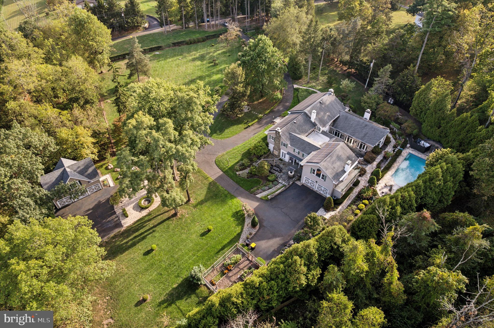 1087 Mt Eyre Road Washington Crossing, PA 18977 - Photo 16 of 77 an aerial view of a house with a yard