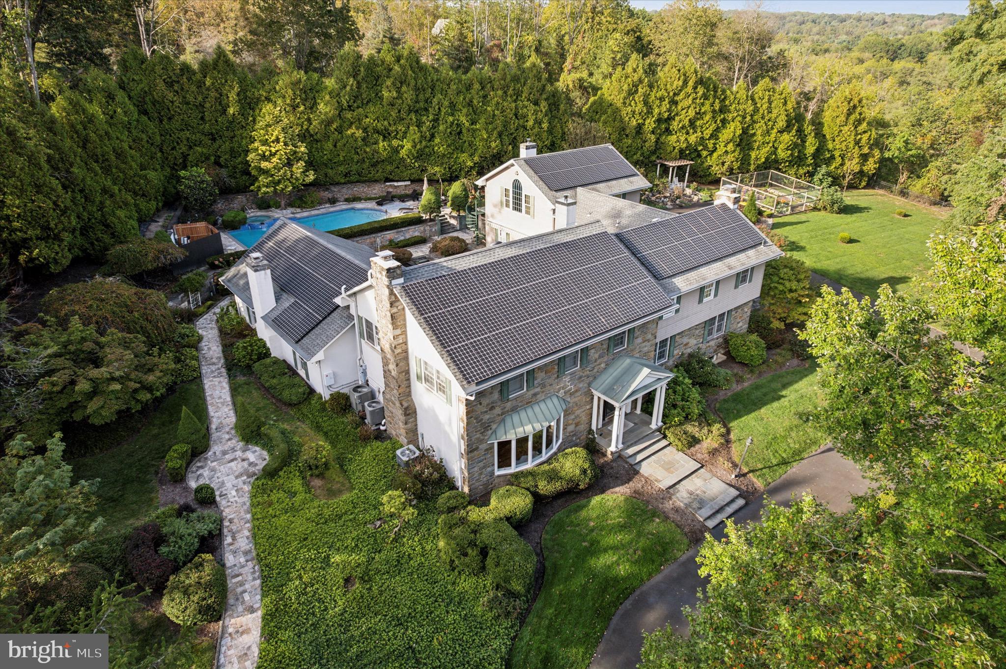 1087 Mt Eyre Road Washington Crossing, PA 18977 - Photo 17 of 77 an aerial view of a house with a yard
