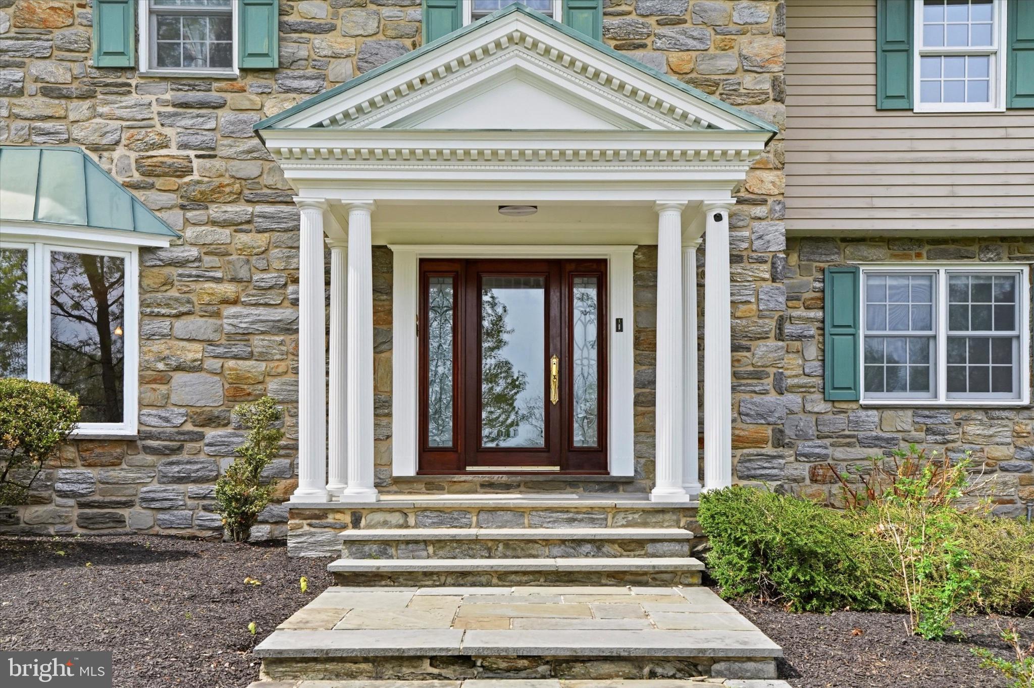 1087 Mt Eyre Road Washington Crossing, PA 18977 - Photo 2 of 77 Elegant stone entrance with classic charm.