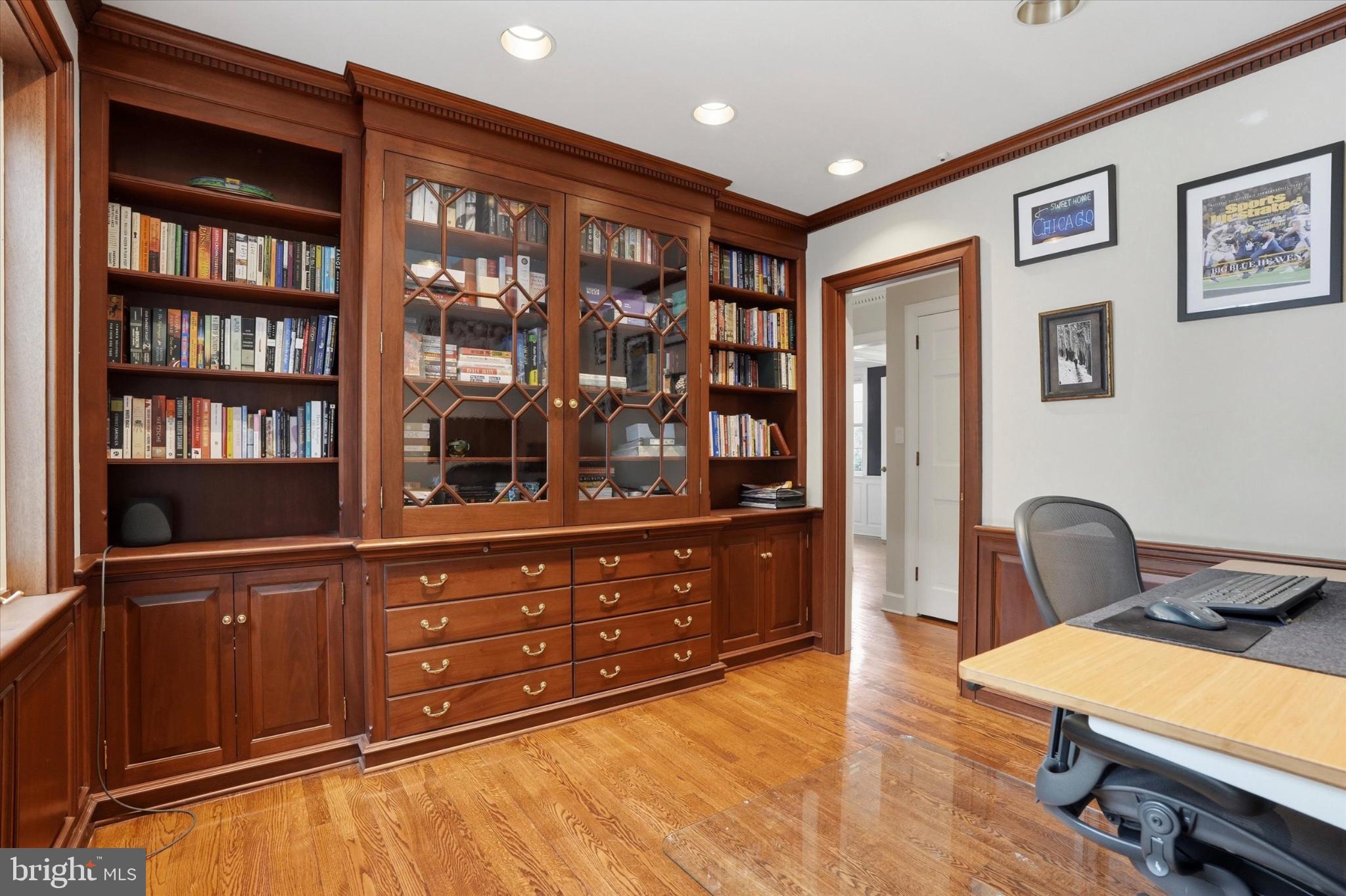 1087 Mt Eyre Road Washington Crossing, PA 18977 - Photo 39 of 77 Elegant study with rich wood accents.