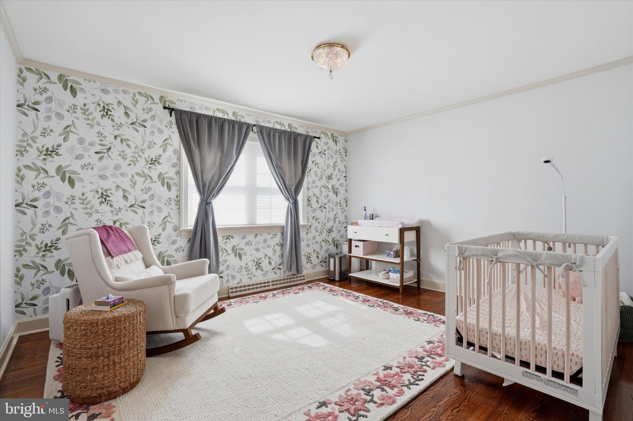 1087 Mt Eyre Road Washington Crossing, PA 18977 - Photo 63 of 77 Charming nursery with floral accents.