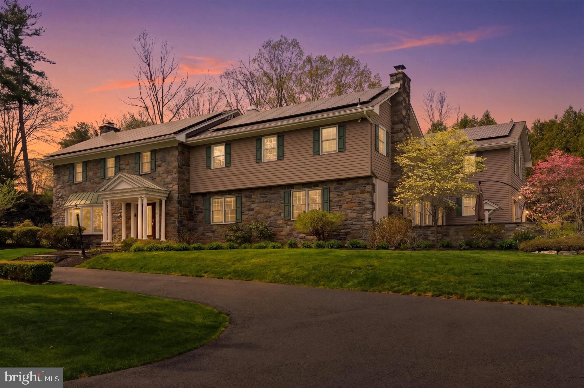 1087 Mt Eyre Road Washington Crossing, PA 18977 - Photo 70 of 77 Elegant home at sunset glow.