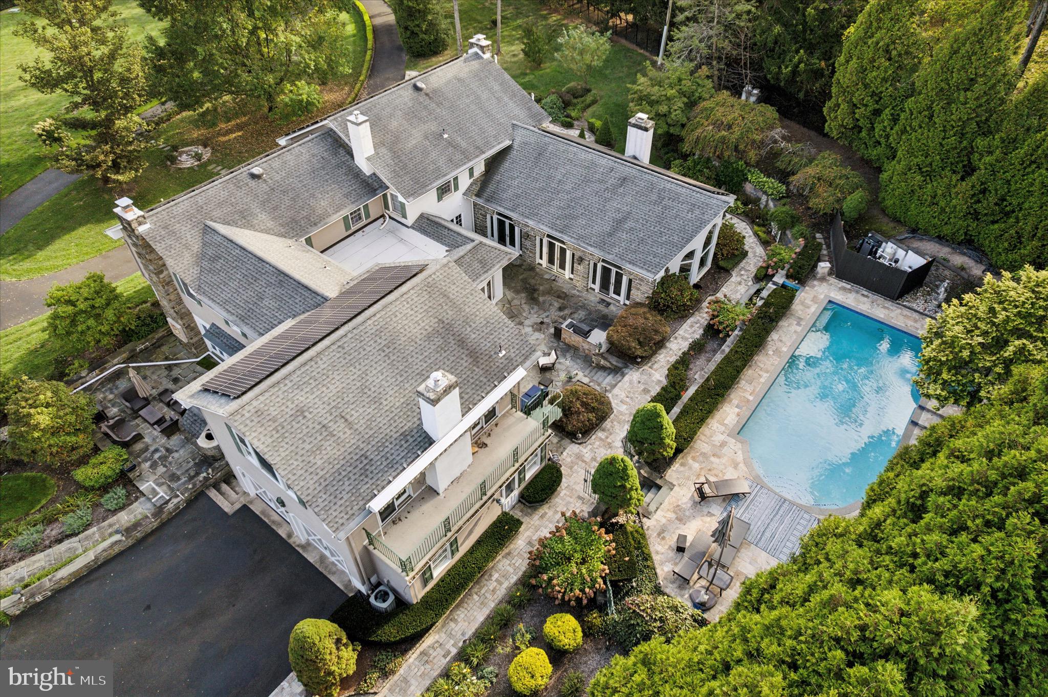1087 Mt Eyre Road Washington Crossing, PA 18977 - Photo 10 of 77 an aerial view of a house with garden space and street view