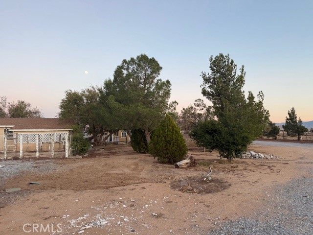 16100 Navajo Road Apple Valley, CA 92307 - Photo 5 of 55 a view of a yard with a house in the background