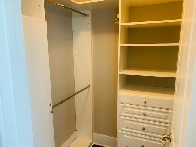a view of walk in closet