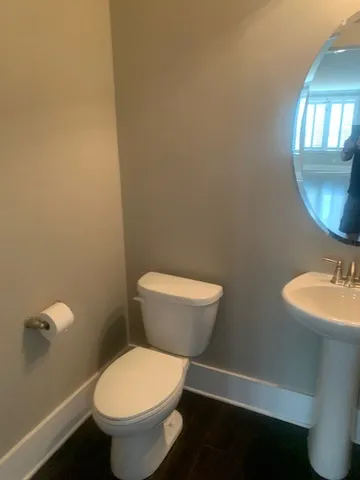 a bathroom with a toilet