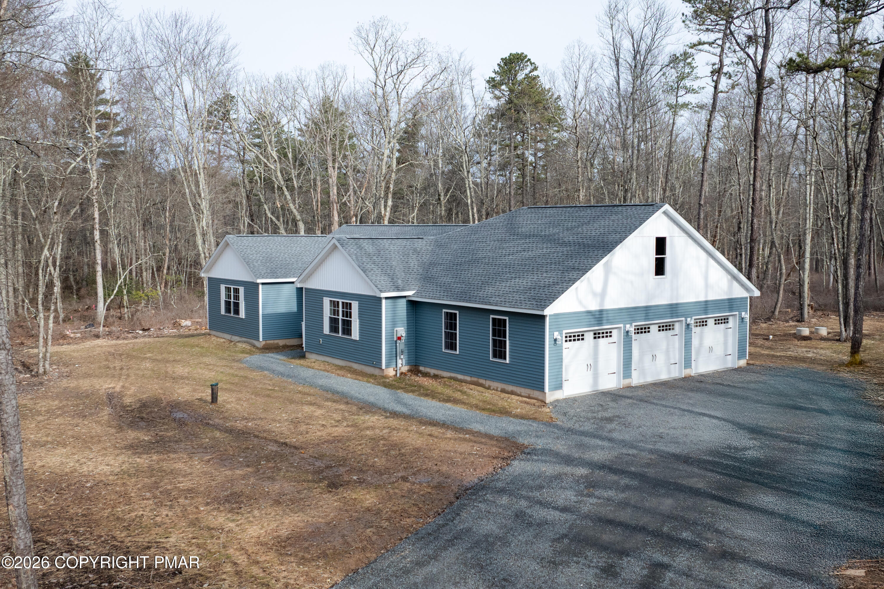456 Big Oak Road Canadensis, PA 18325 - Photo 1 of 20 a front view of a house with yard