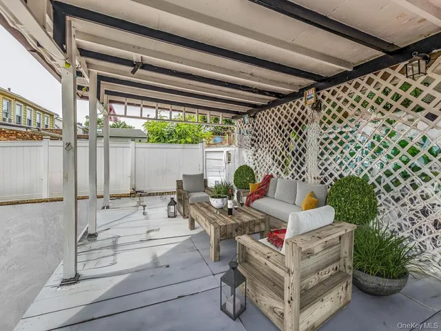 a outdoor living space with furniture