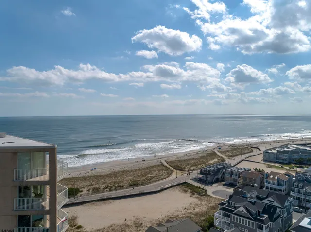 a view of roof with ocean view