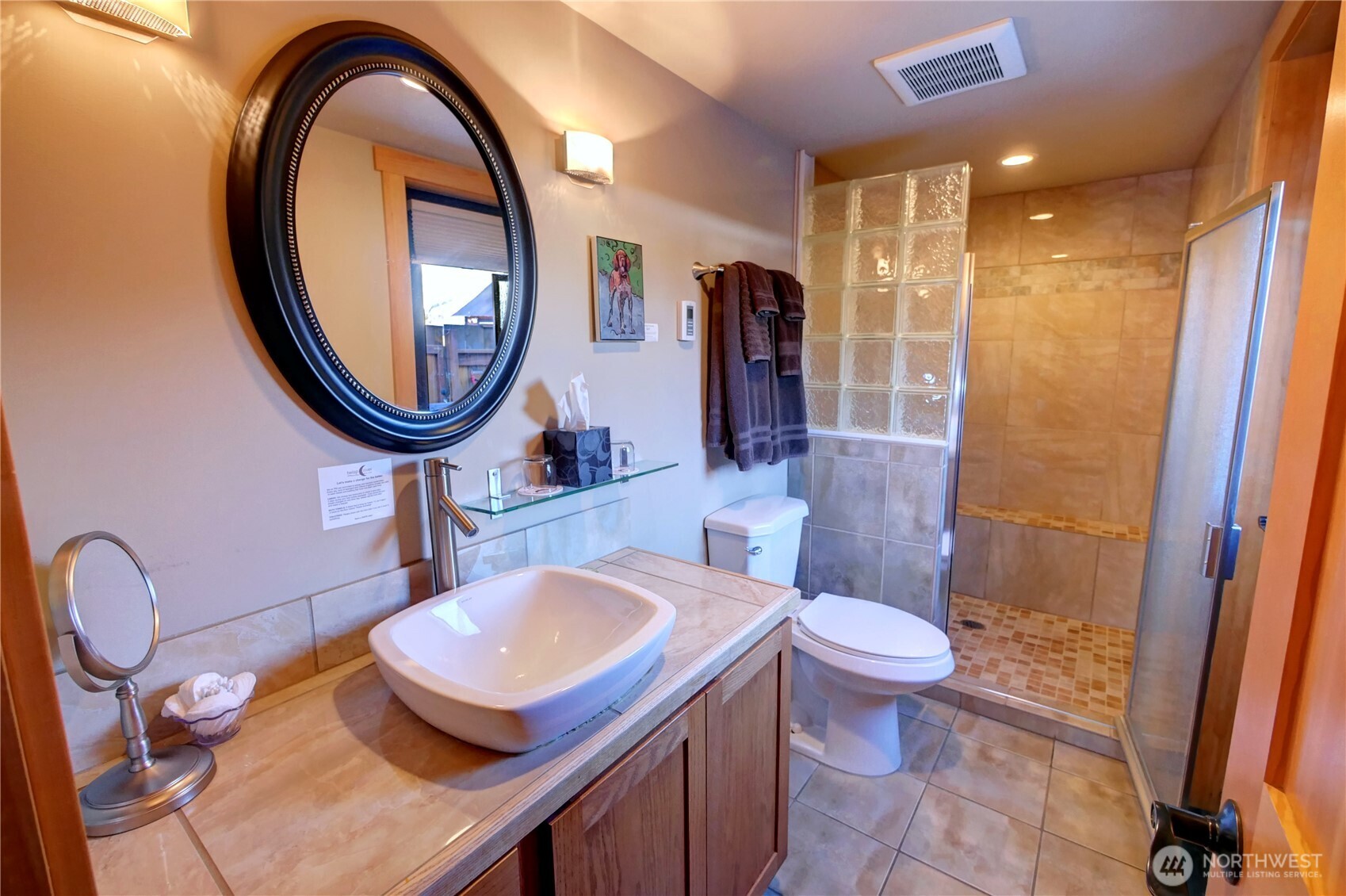 115 Johnson Street, Unit 1 2 3 Twisp, WA 98856 - Photo 15 of 40 a bathroom with a sink and a mirror
