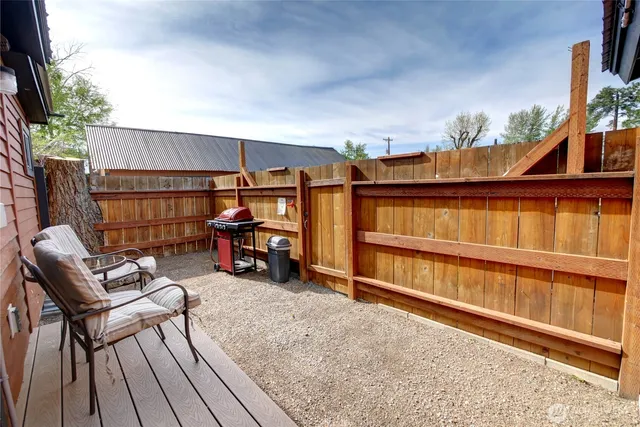 a view of outdoor space with seating area
