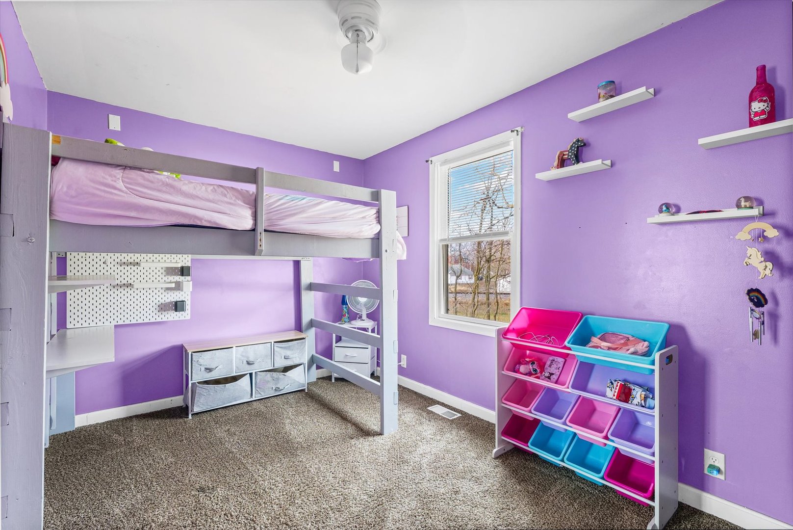 108 Maple Street Roberts, IL 60962 - Photo 18 of 28 a bedroom with pink walls and bed