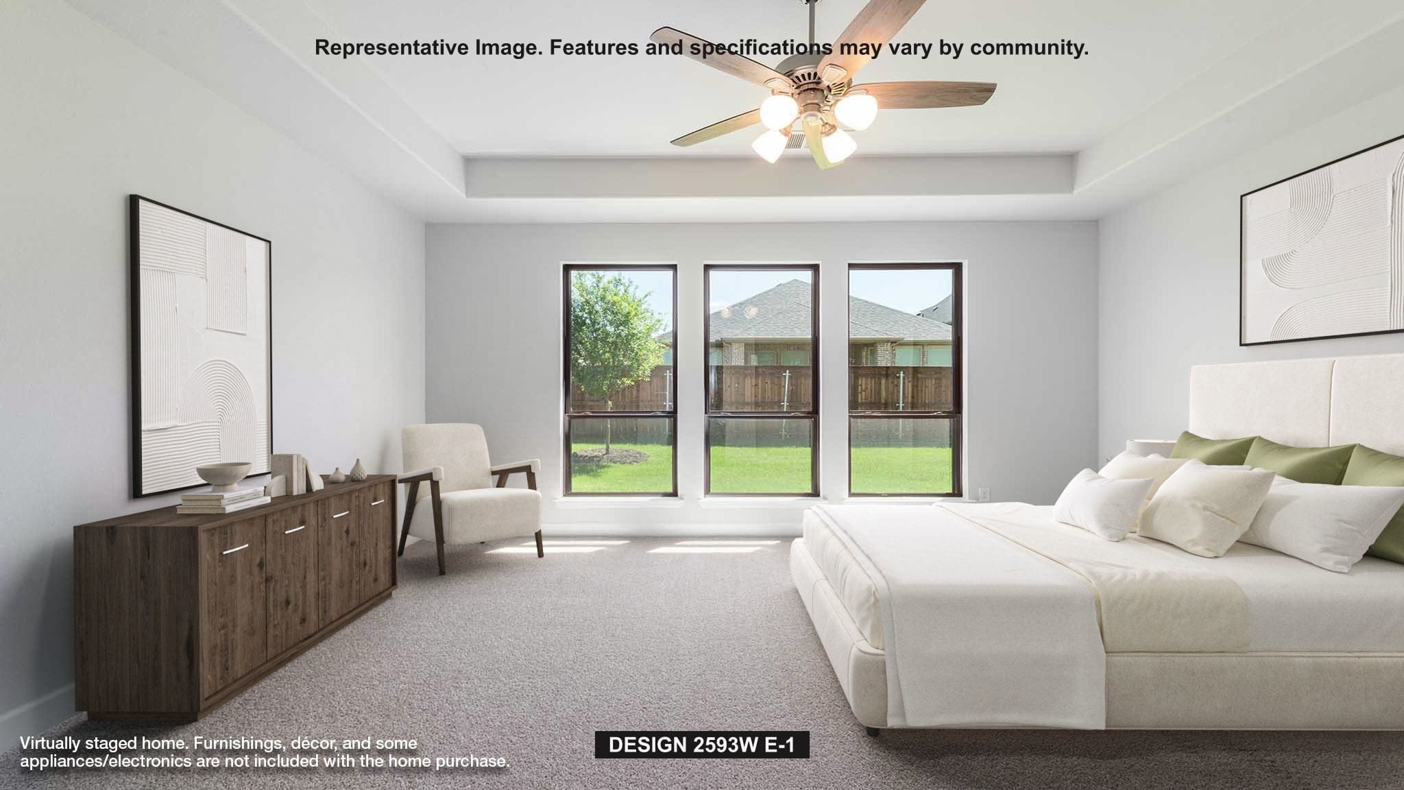 11218 Common Wingstem Road Cypress, TX 77433 - Photo 4 of 15 a large bedroom with a bed and large windows