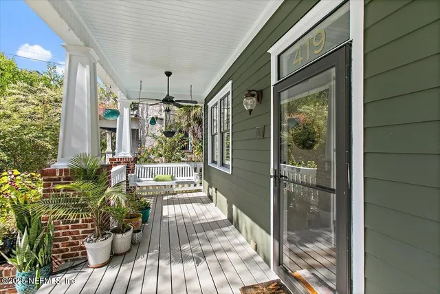 a view of balcony and patio
