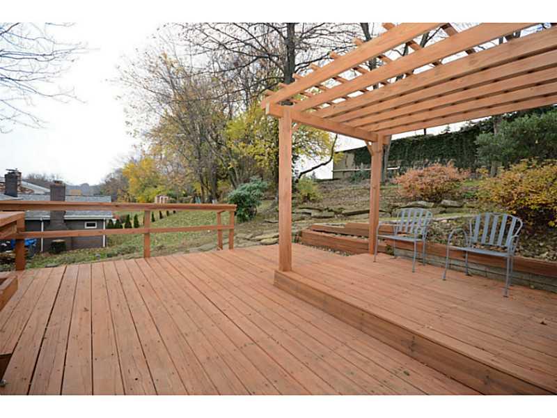 120 Foxcroft Road Pittsburgh, PA 15220 - Photo 5 of 25 Patio/Deck. Deck with pergola was recently re-stained and provides a quiet oasis for you at the end of a long day.
