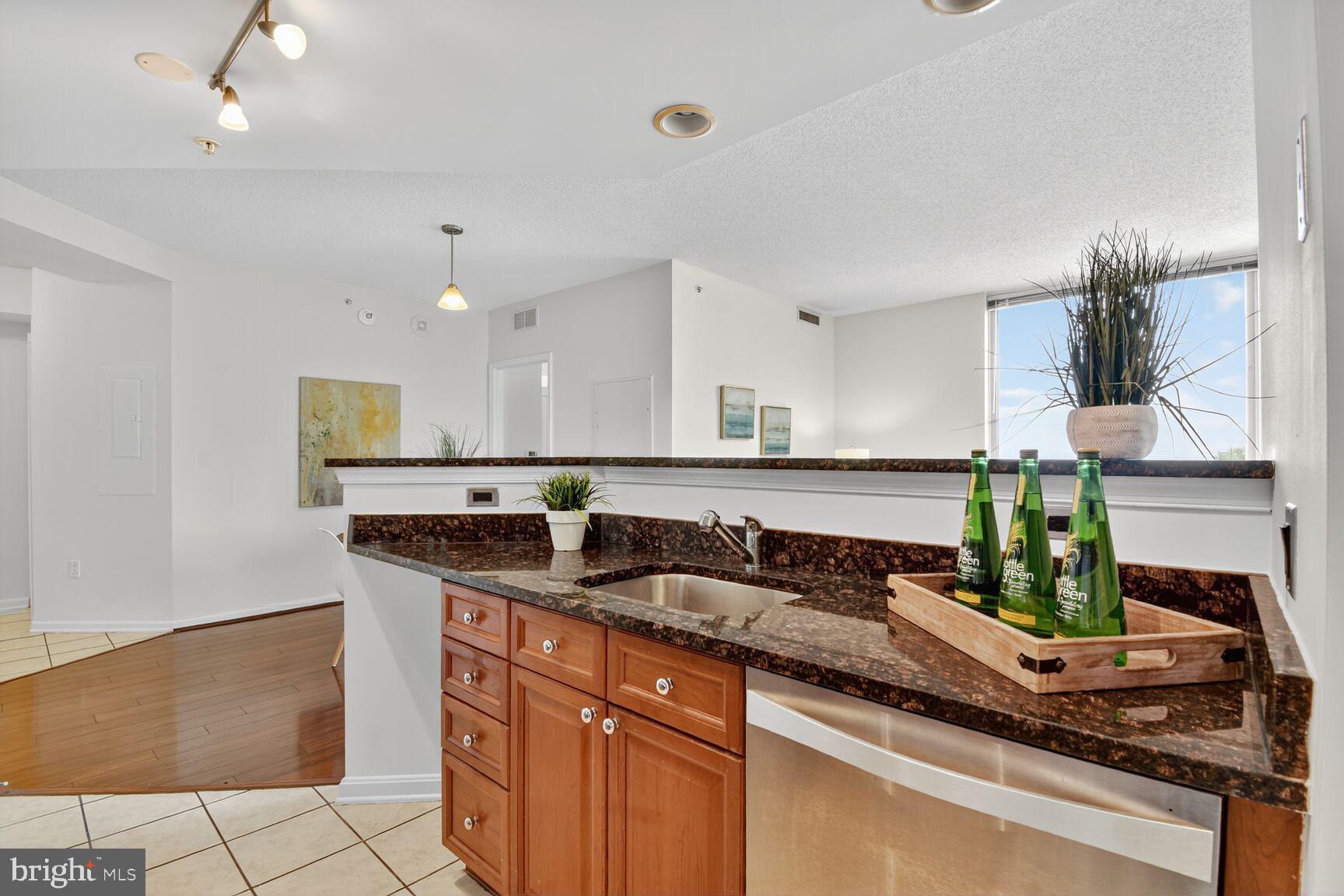 930 Wayne Avenue, Unit 1210 Silver Spring, MD 20910 - Photo 17 of 42 a kitchen with stainless steel appliances granite countertop a sink stove and cabinets