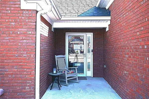 a view of outdoor seating space