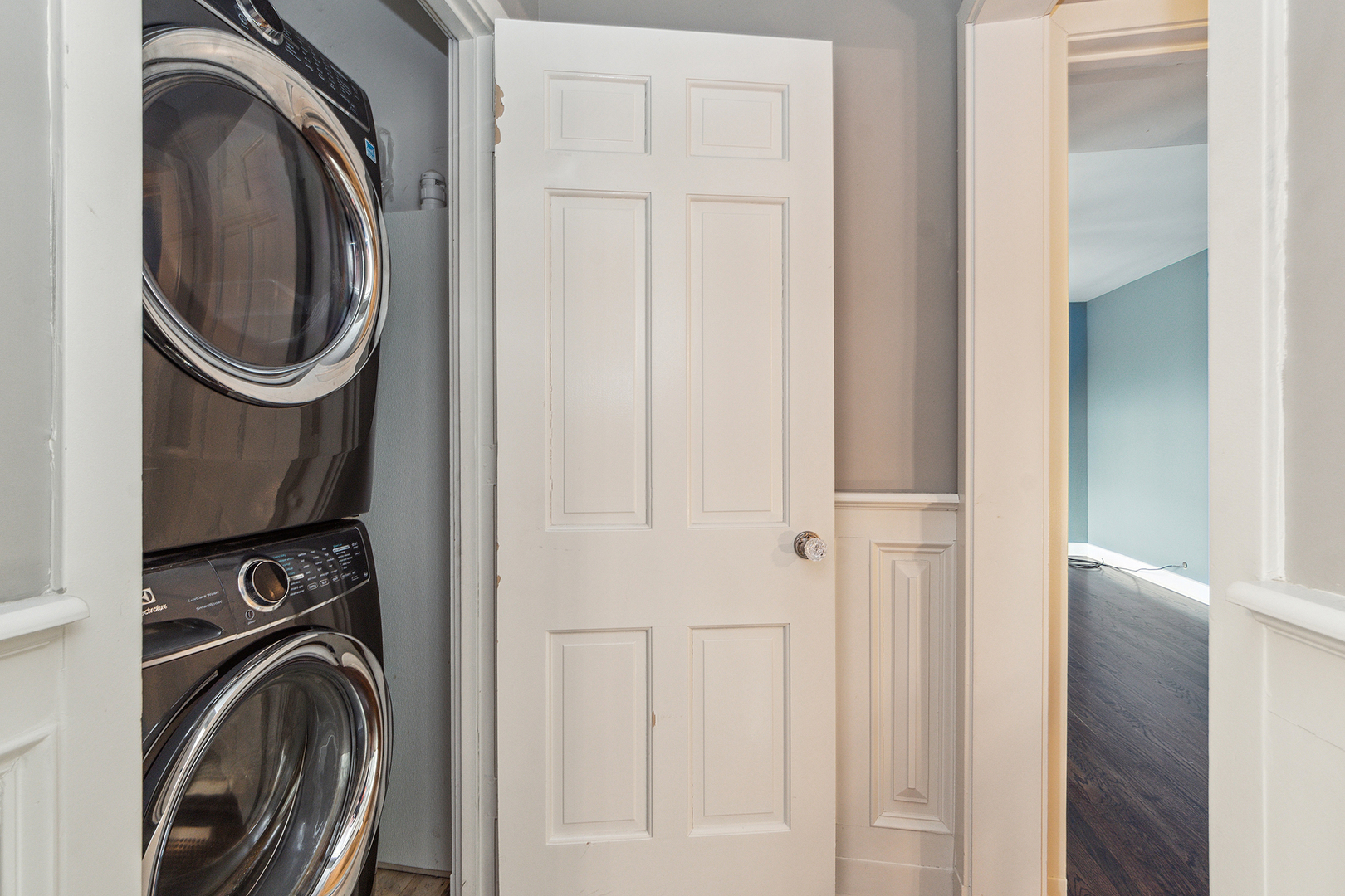 305 North Reed Street Joliet, IL 60435 - Photo 31 of 62 a view of a hallway with washer and dryer