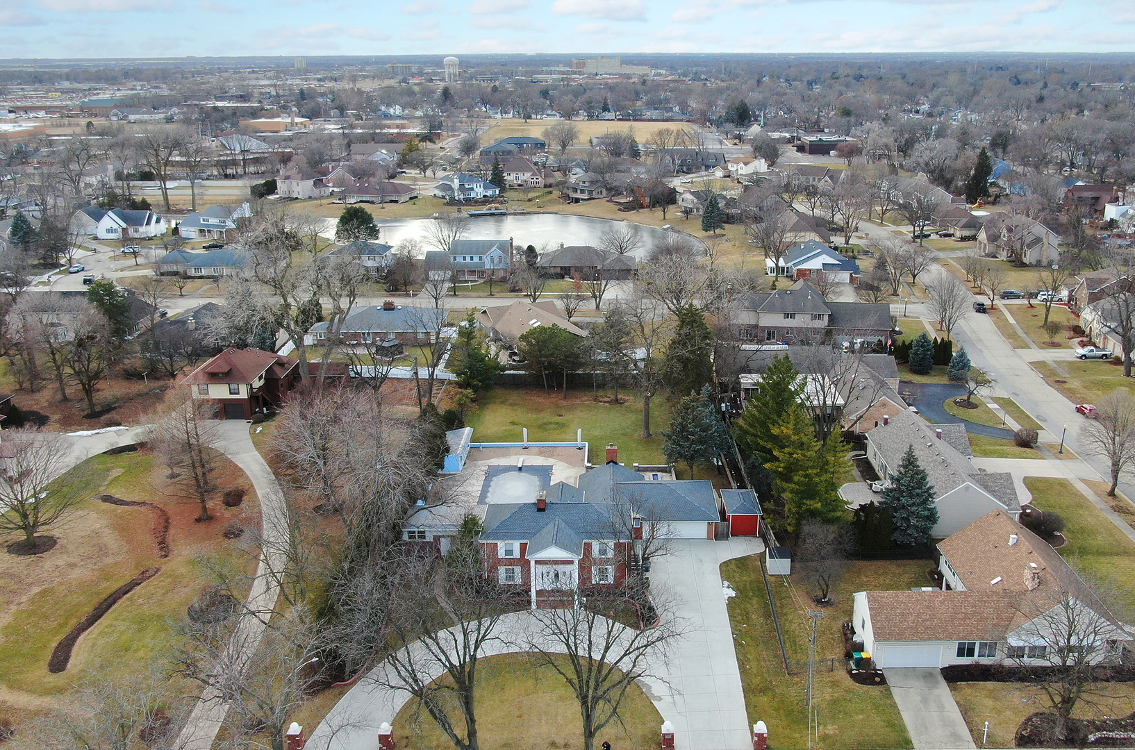 305 North Reed Street Joliet, IL 60435 - Photo 55 of 62 an aerial view of a house with a lake view