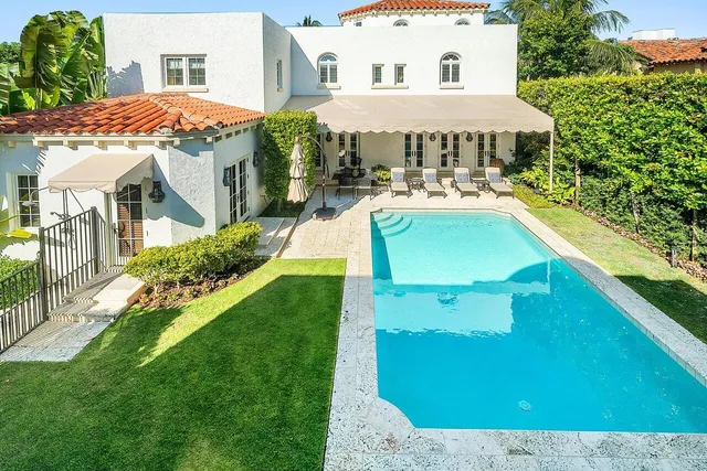 a city view with tall buildings