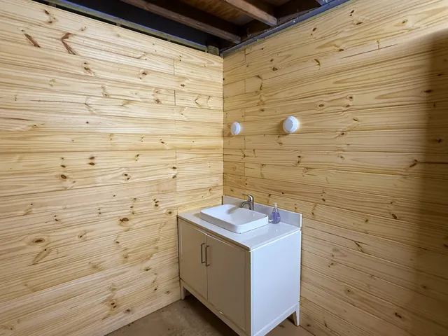 a bathroom with a sink