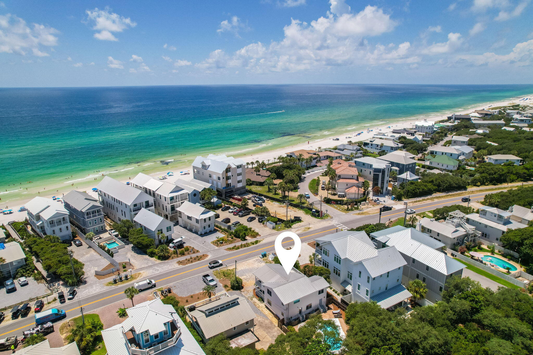 8009 East County Highway 30A Inlet Beach, FL 32461 - Photo 54 of 56 an aerial view of residential houses with outdoor space