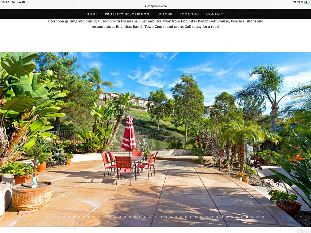 819 Jensen Court Encinitas, CA 92024 - Photo 23 of 50 a view of sitting area with swimming pool and sitting space