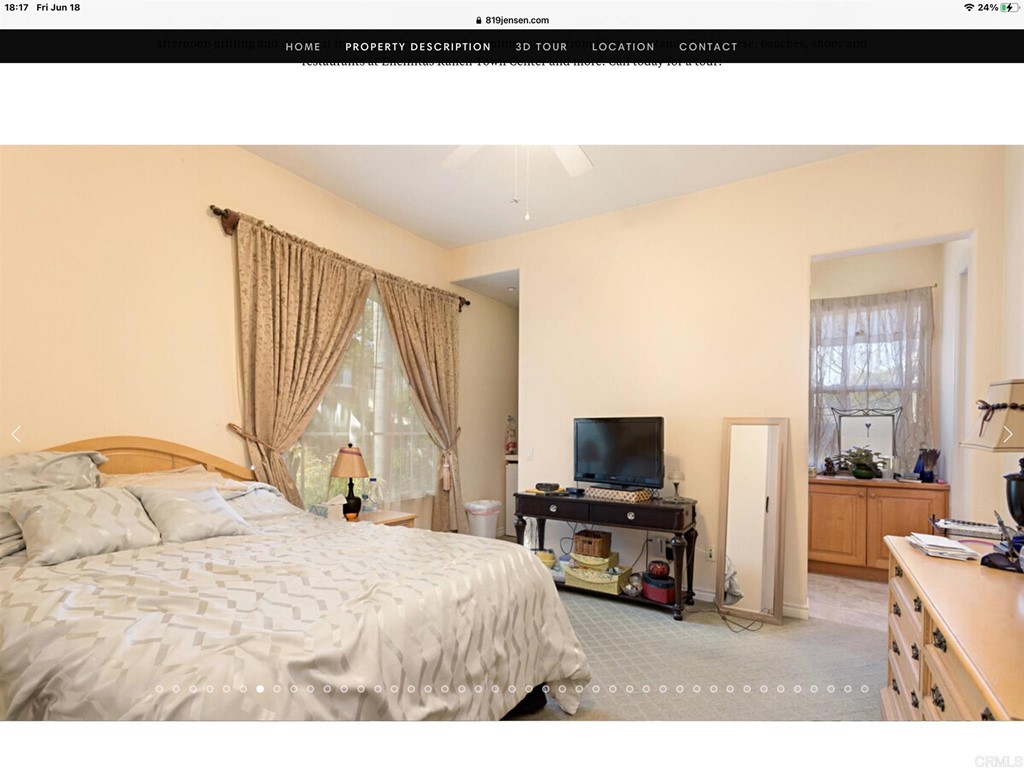 819 Jensen Court Encinitas, CA 92024 - Photo 50 of 50 a bedroom with a bed and a flat screen tv