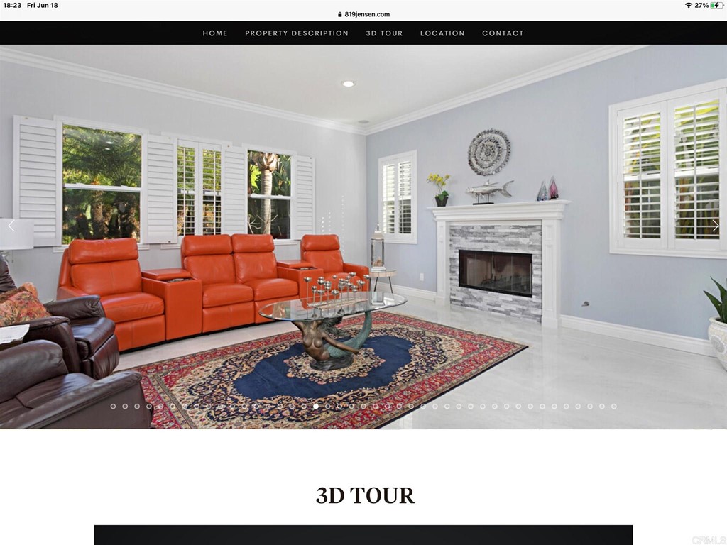 819 Jensen Court Encinitas, CA 92024 - Photo 8 of 50 a living room with furniture a fireplace and a large window