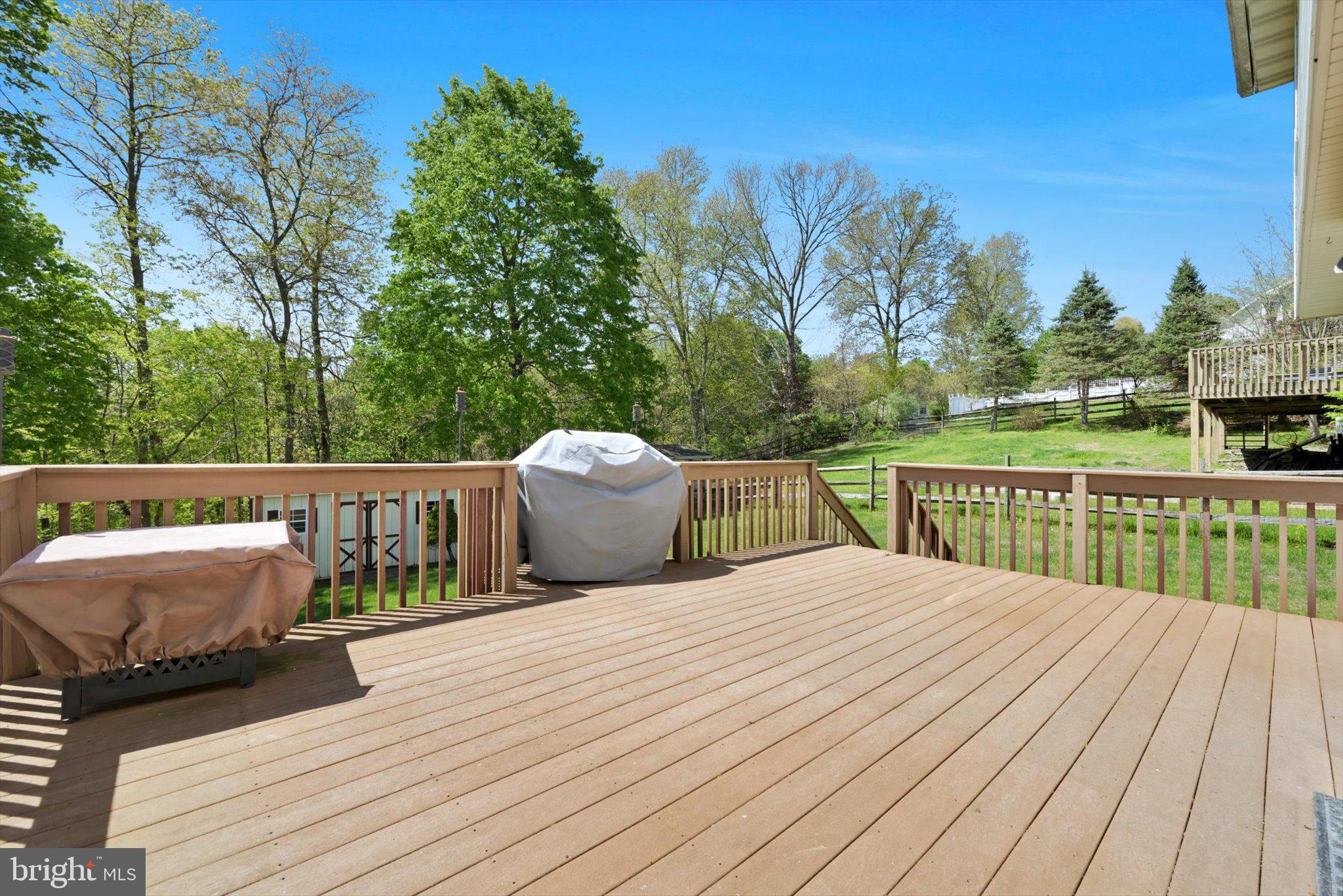 624 Stoney Run Road Pottsville, PA 17901 - Photo 33 of 40 a view of a deck with wooden floor and seating space