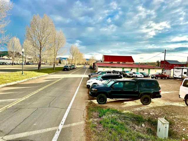 a car parked on the side of a street