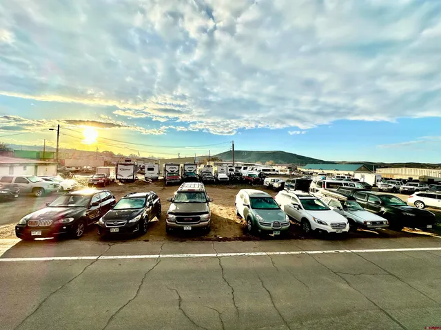 a view of cars parked in parking lot
